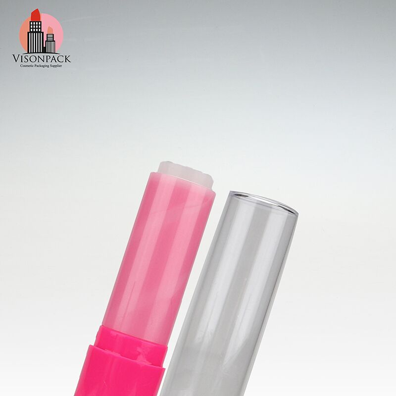 Clear Cap Round Pink Lip Balm Tube Wholesale - LS156 - Image 2