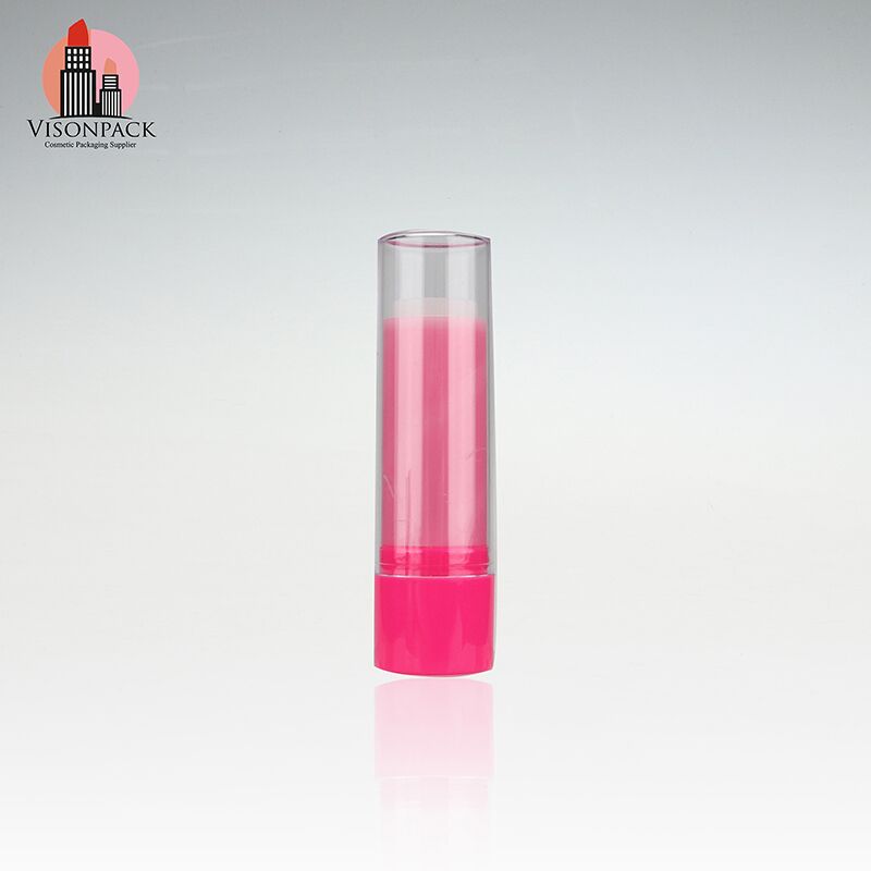 Clear Cap Round Pink Lip Balm Tube Wholesale - LS156 - Image 3
