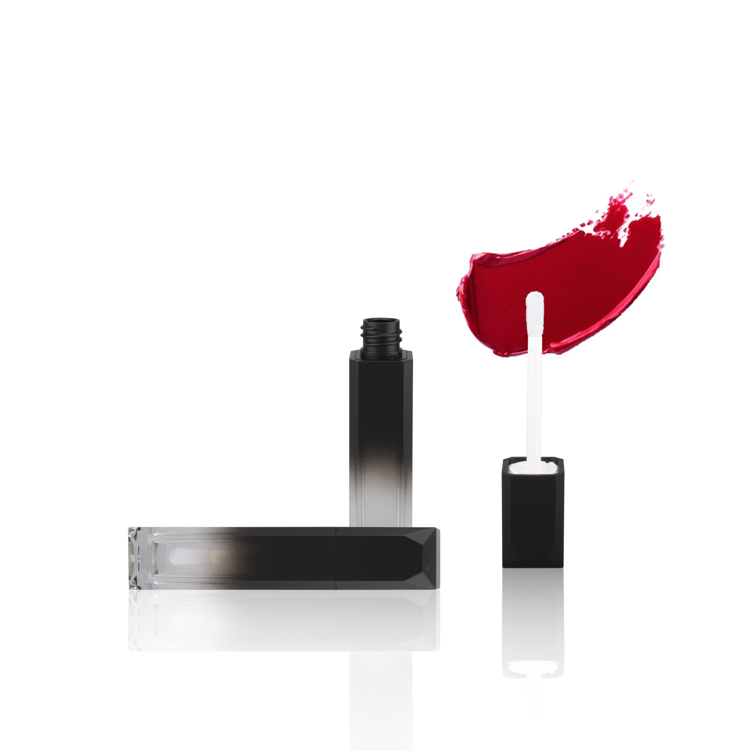 Plastic Square Gradient Lip Gloss Tube with Wands Black Lipgloss Tube Liquid Lipstick Container - LG126 - Image 6