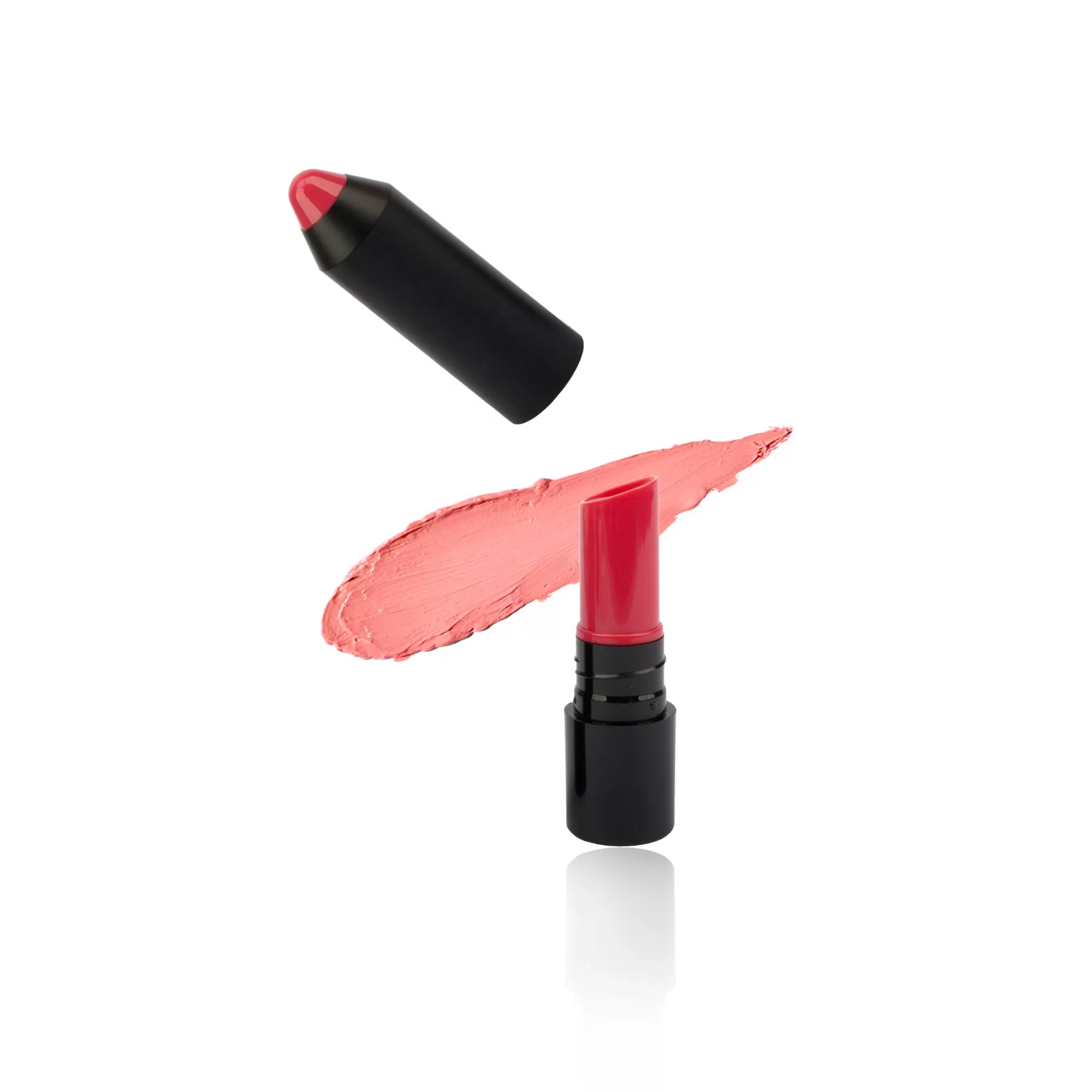 Luxury Lipstick Case Red Pencil Tip Lid 3.5g Plastic Empty Balm Packaging Customized Black Container - LB107 - Image 3