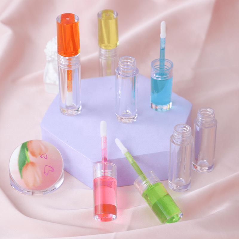 High Quality Transparent Tube Custom Colors PETG Liquid Lipstick Packaging 2.2ml Empty Glaze Container Applicator - LG1325 - Image 2