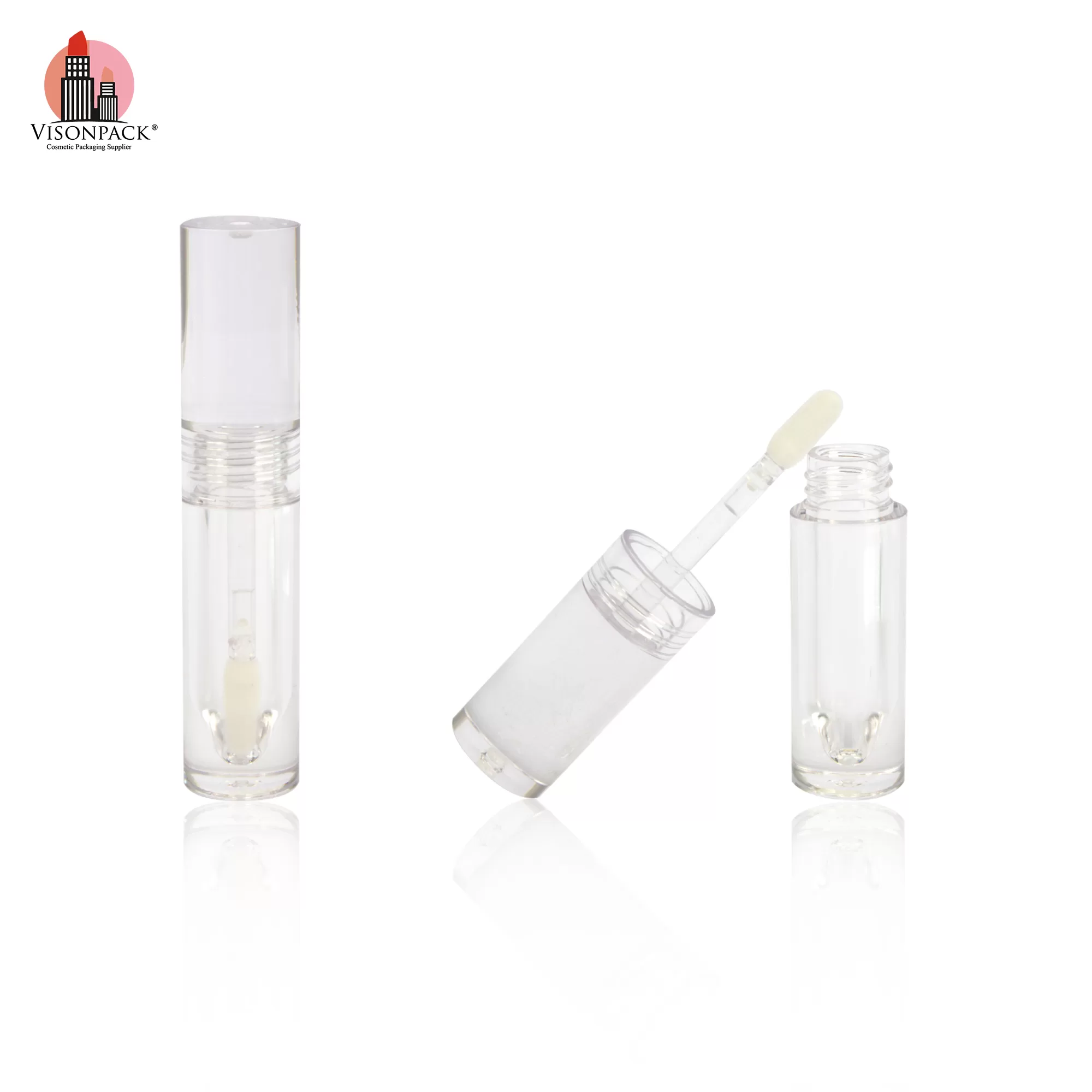 High Quality Purple Clear Containers with Custom Label Round Plastic Empty Tubes - LG444 - Image 4