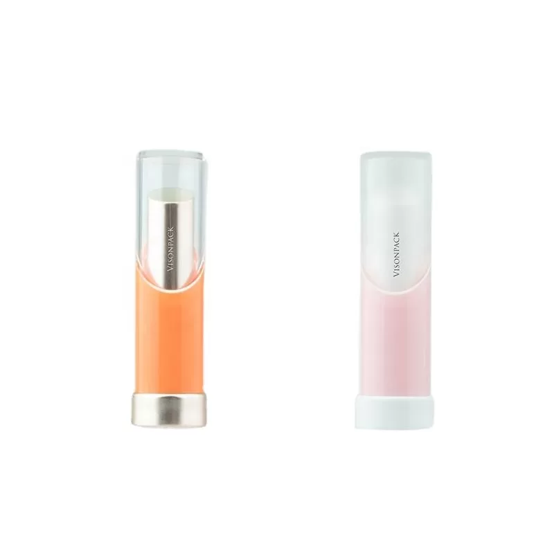 Custom Eco-Friendly Lip Balm Tubes 3g 5g Round Container Clear Top Black Cylinder Cosmetic Packaging - LS051
