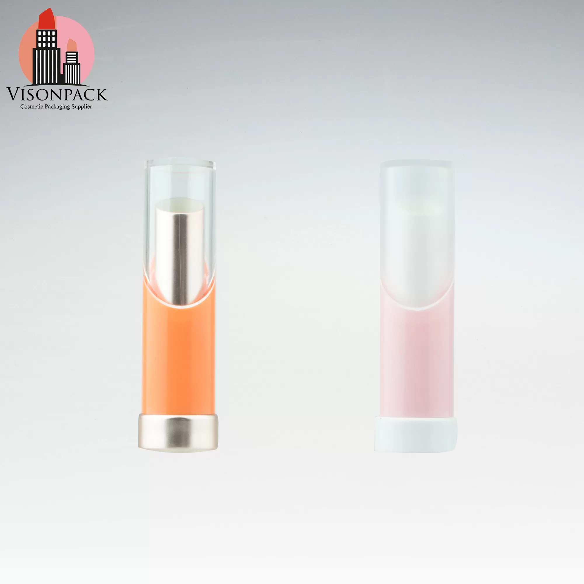 Custom Eco-Friendly Lip Balm Tubes 3g 5g Round Container Clear Top Black Cylinder Cosmetic Packaging - LS051 - Image 2