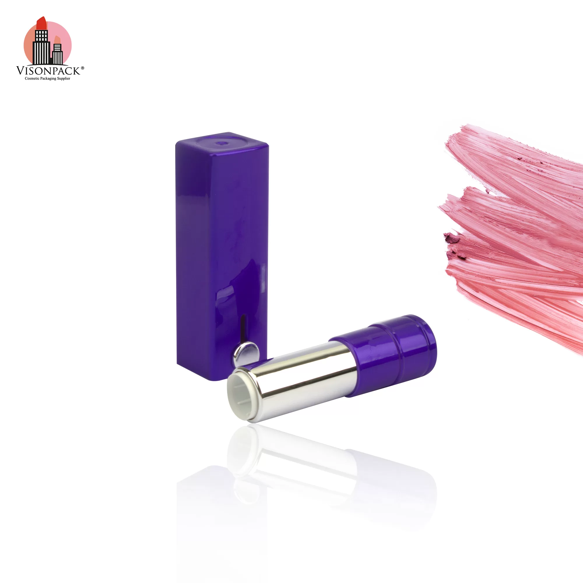 Square Push Pull Button Empty Plastic Custom Color Lipstick Tubes - LS575 - Image 4