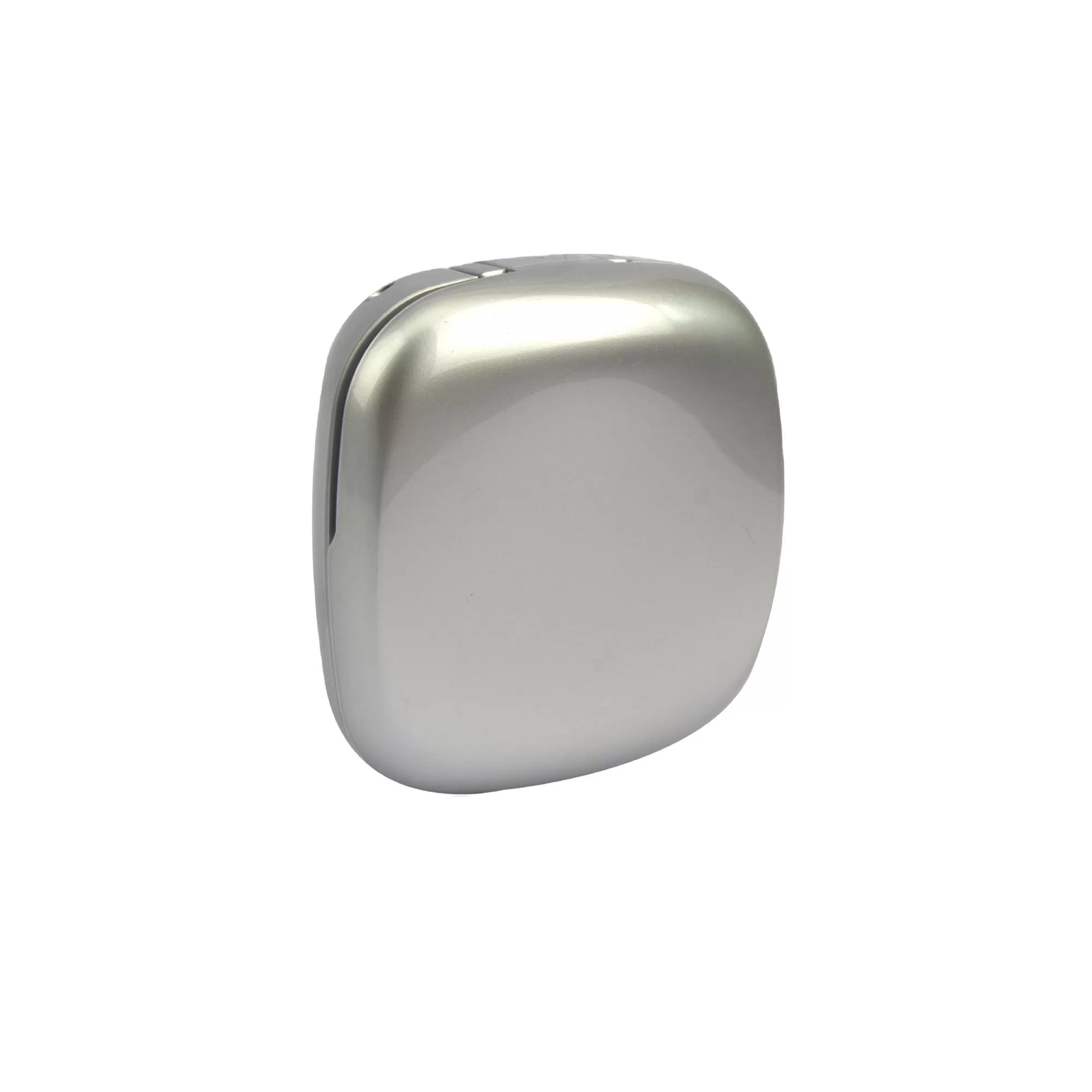 Custom Color Square Plastic Compact Power Case Black Silver Empty with Mirror Private Label - P041
