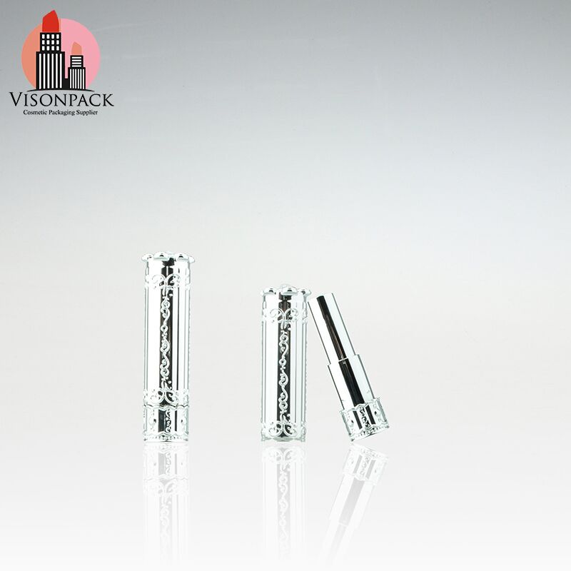 Visonpack Classic Style Shiny Silver Lipstick Tube - LS058 - Image 2