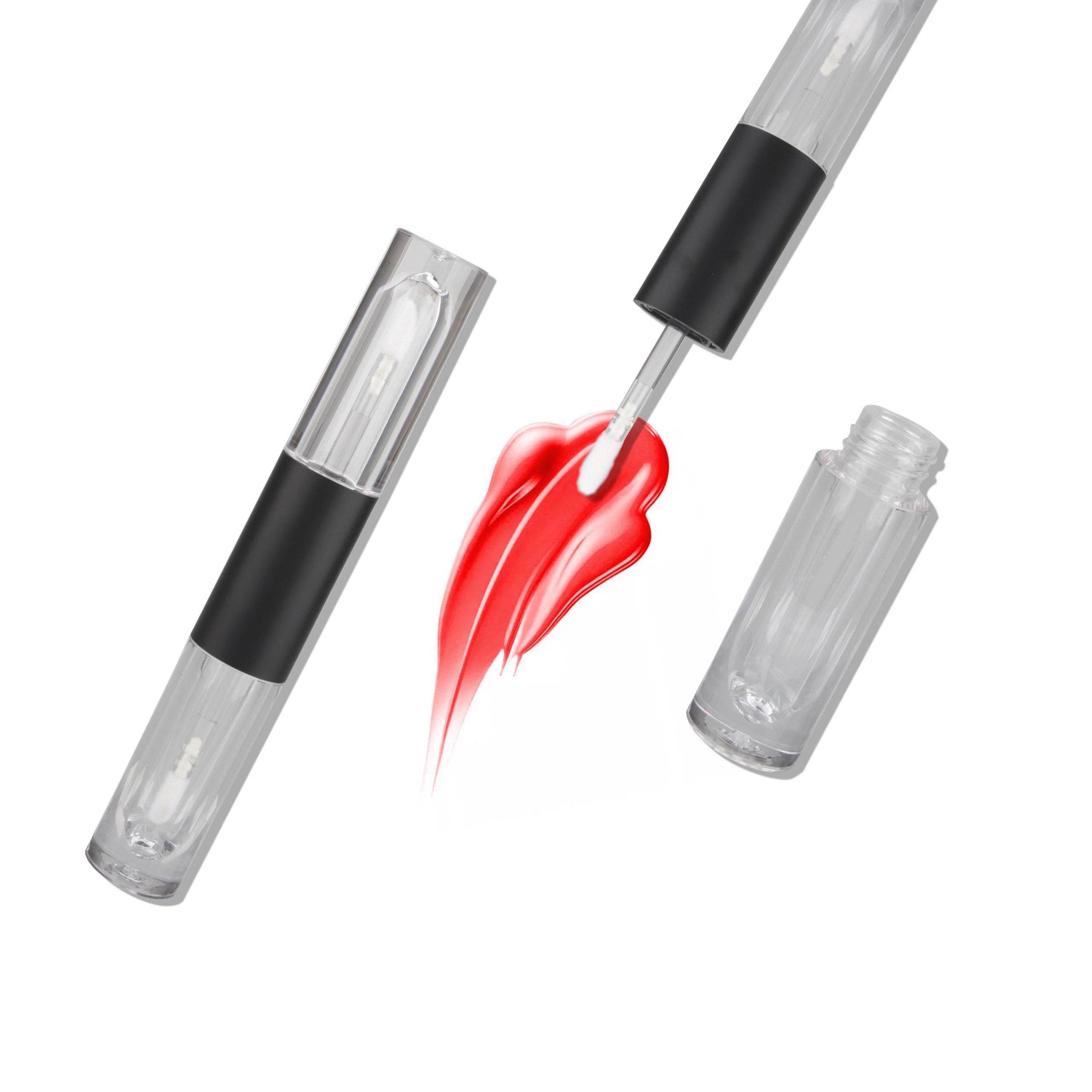 10 ML New Design Custom Double Headed Lip Gloss Containers Tube Lip Gloss Tubes with Brush Cosmetic Packaging - LG075B - Image 3