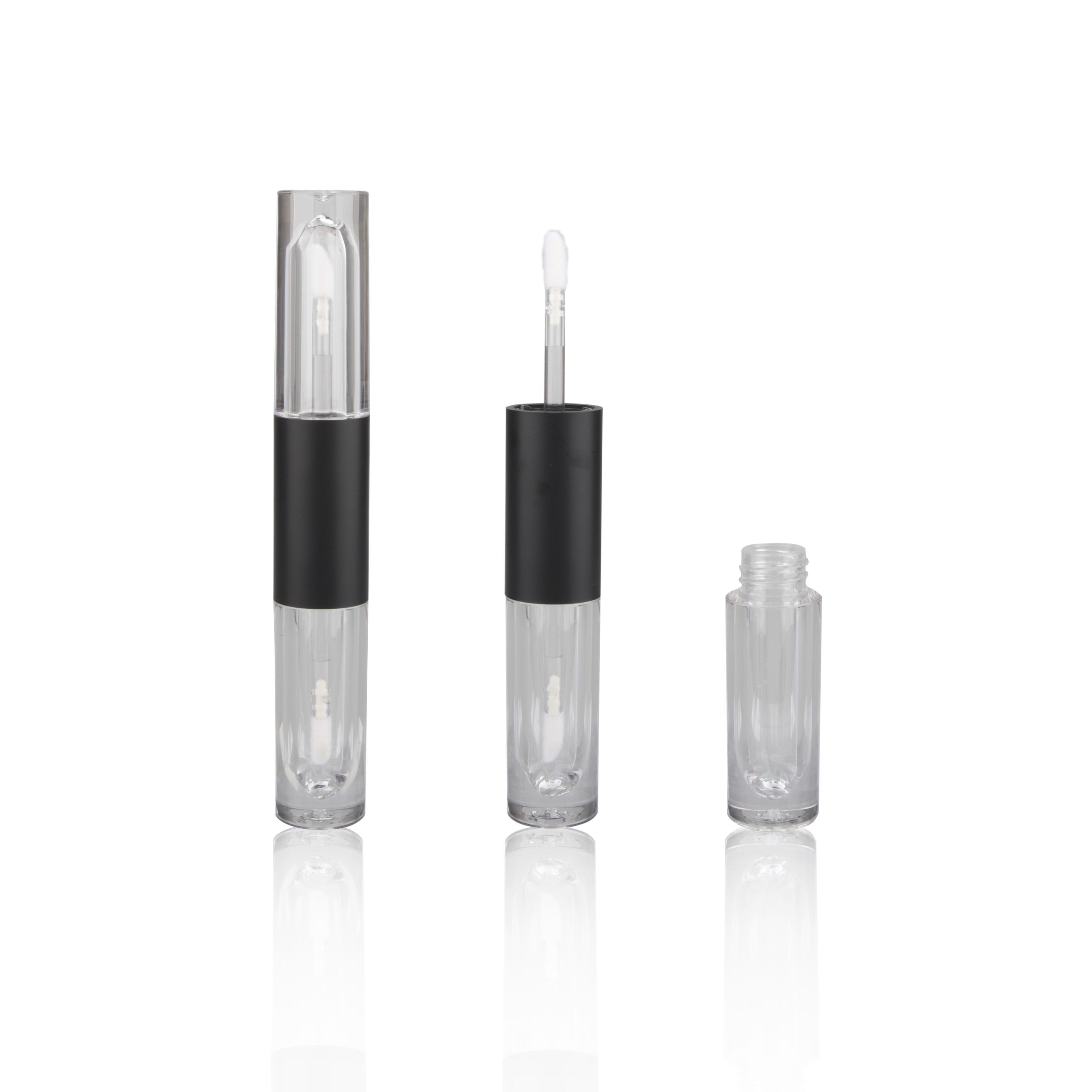 10 ML New Design Custom Double Headed Lip Gloss Containers Tube Lip Gloss Tubes with Brush Cosmetic Packaging - LG075B