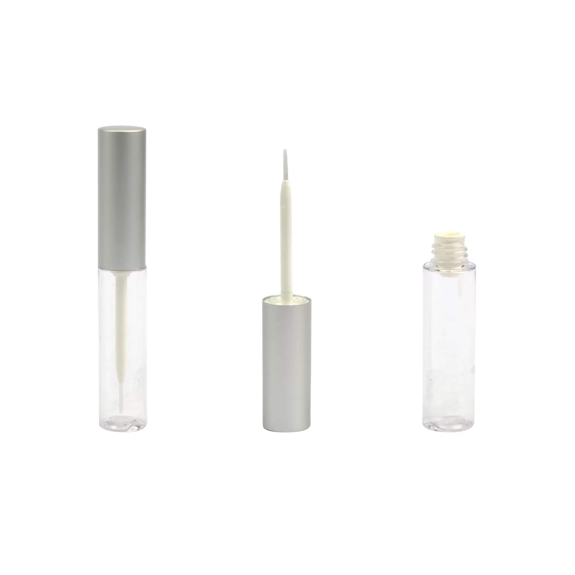 Round Empty Plastic Lip Gloss Tube 5.5ml Mascara Liquid Eyeliner Tubes Custom Wand Brush - EL091
