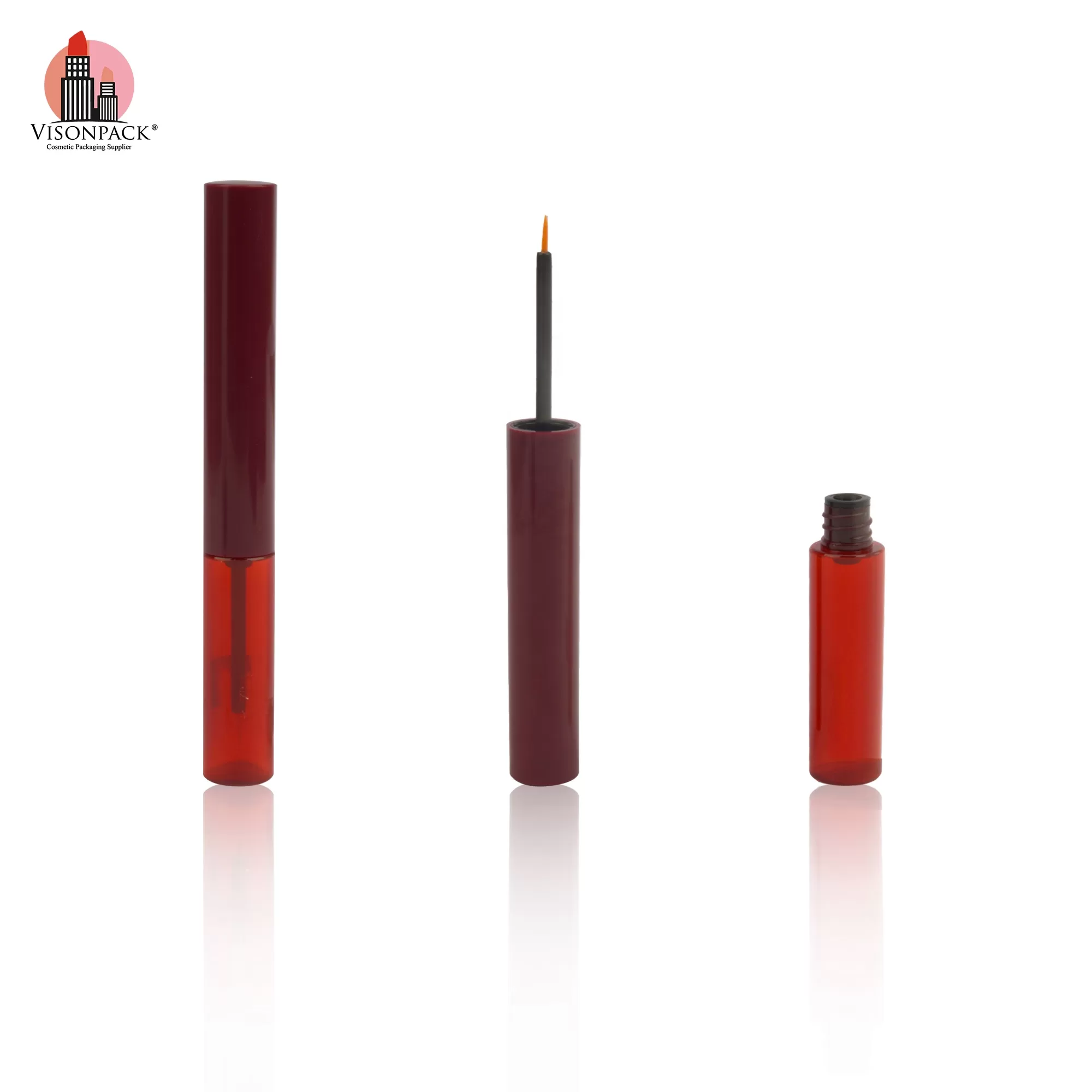 Mini Slim Round Empty Tubes 5ml Eyelash Growth Serum 4ml Lip Gloss Liquid Eyeliner Container Custom Color - ELM133