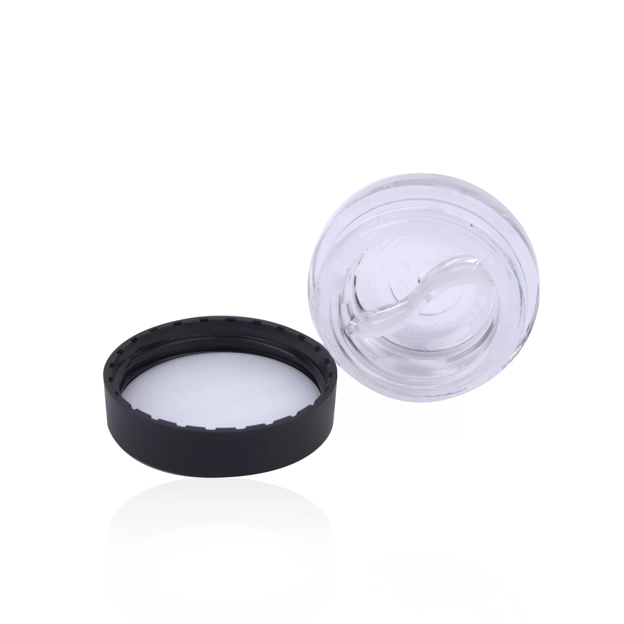 High Quality 3g Cosmetic Plastic Box for Travel, Eye Cream, Loose Powder, Empty Sample Jar, Black Lid - ES121 - Image 4