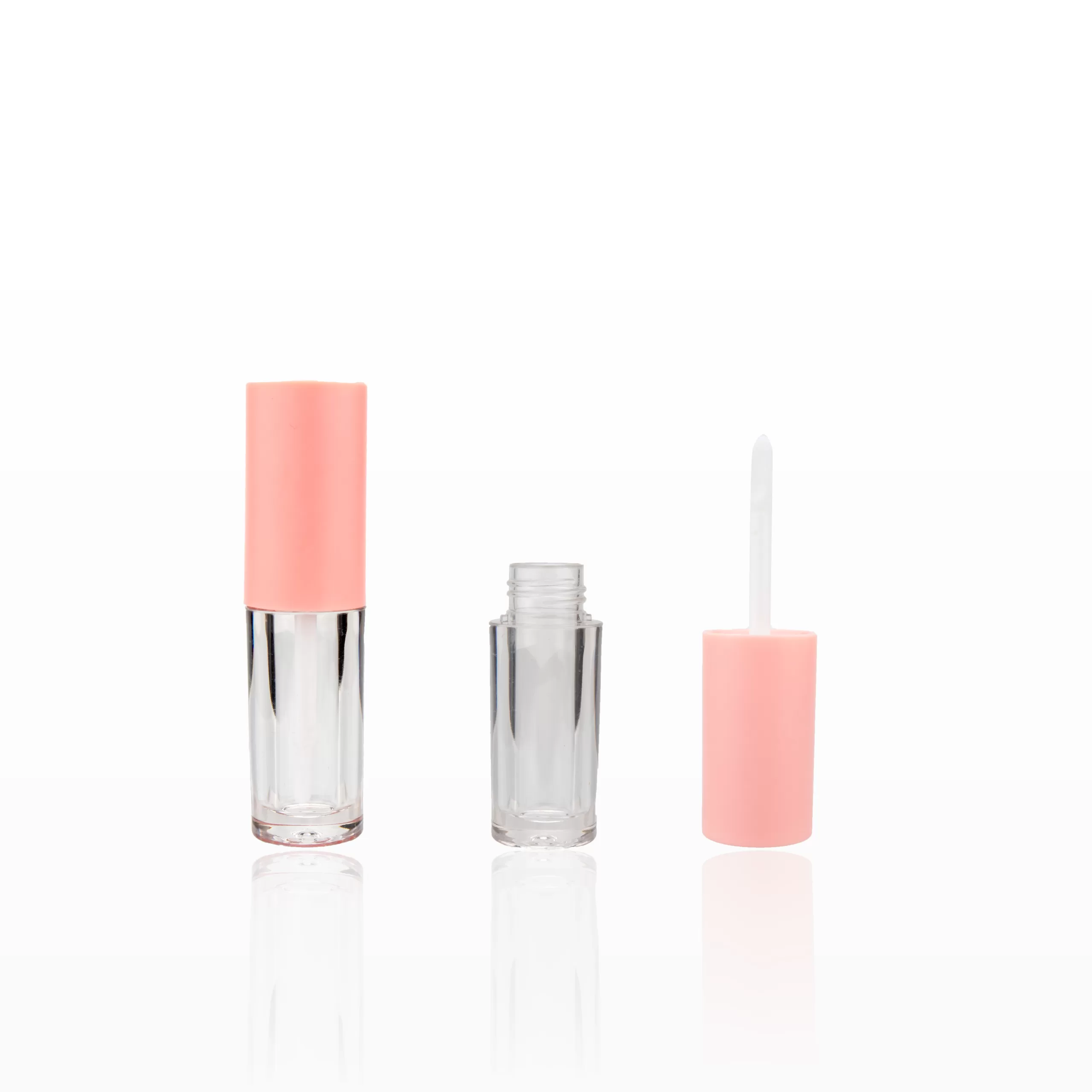 5ml 6ml Plastic Lip Gloss Tube Round Concealer Chubbier Bottle Big Brush Wand Cosmetic Lip Oil Packaging - LG025