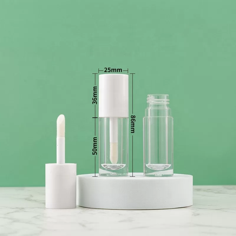 5ml 6ml Plastic Lip Gloss Tube Round Concealer Chubbier Bottle Big Brush Wand Cosmetic Lip Oil Packaging - LG025 - Image 3