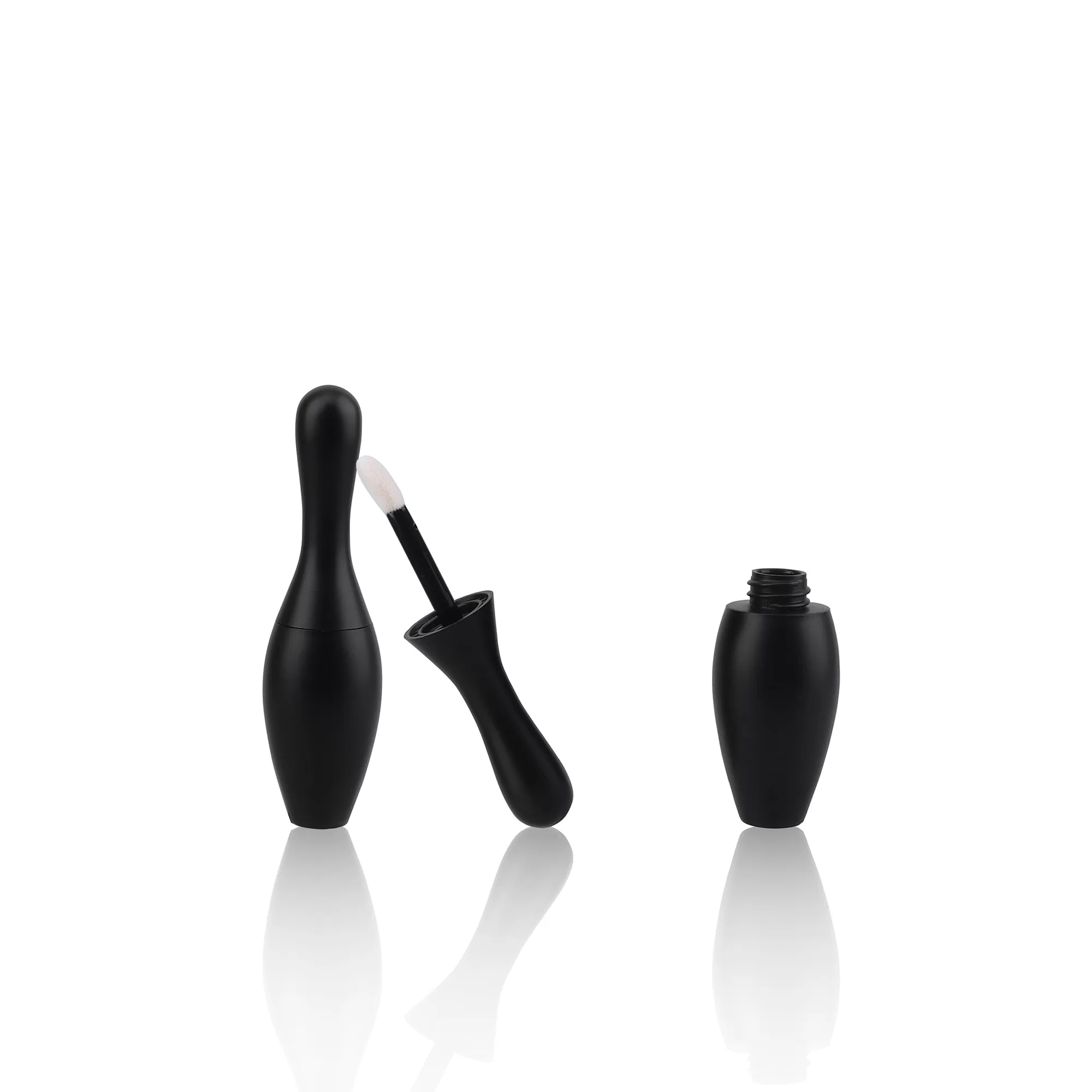 Matte Black Bowling Bowl Design Lip Gloss Tube Container Unique Shape - LG197 - Image 2