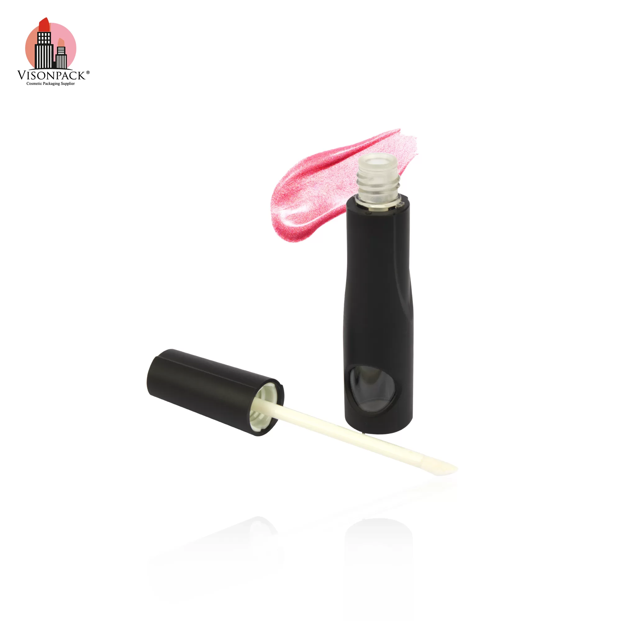 Matte Black Lip Oil Container Wholesale Custom Empty Case Tubes - LG478 - Image 2