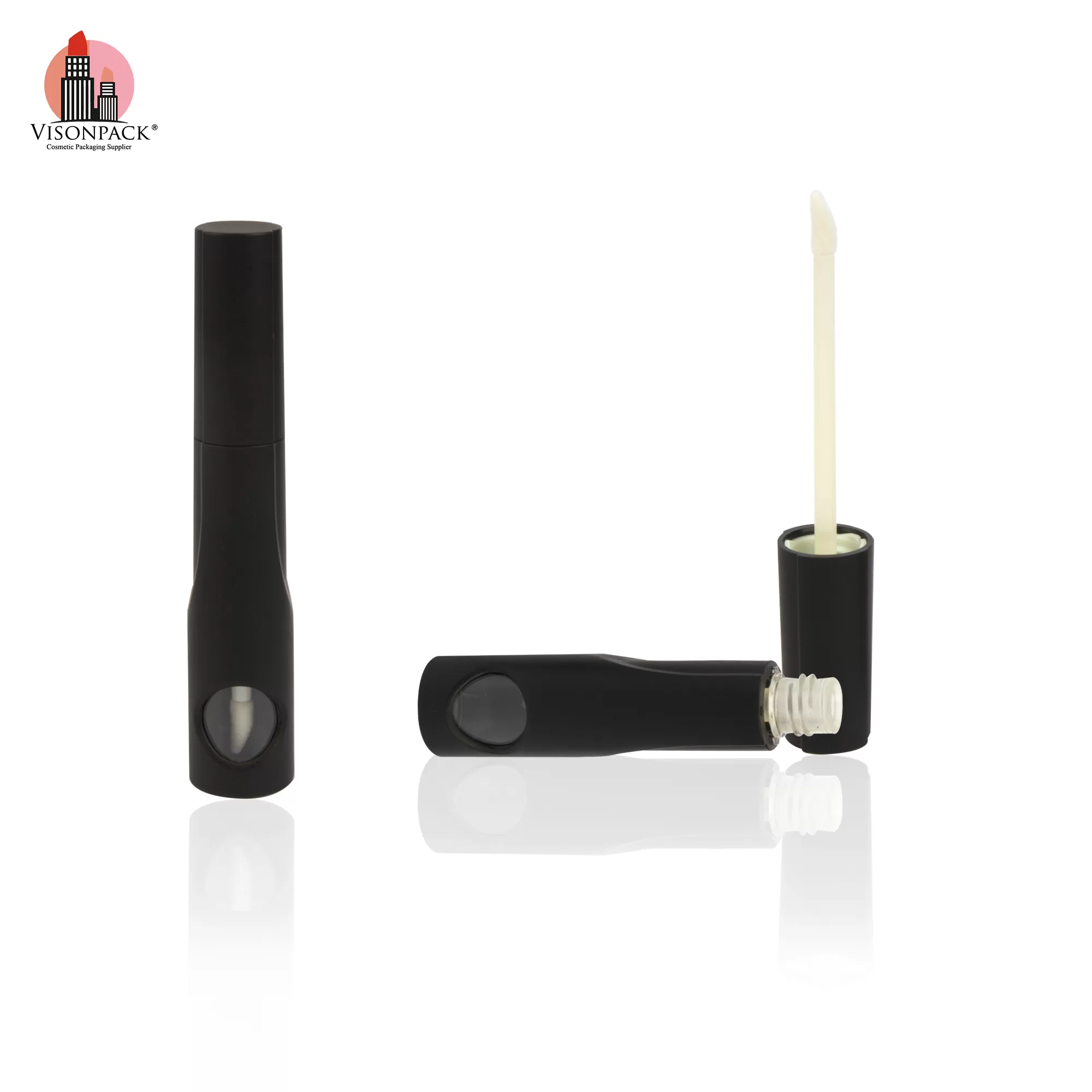 Matte Black Lip Oil Container Wholesale Custom Empty Case Tubes - LG478 - Image 4