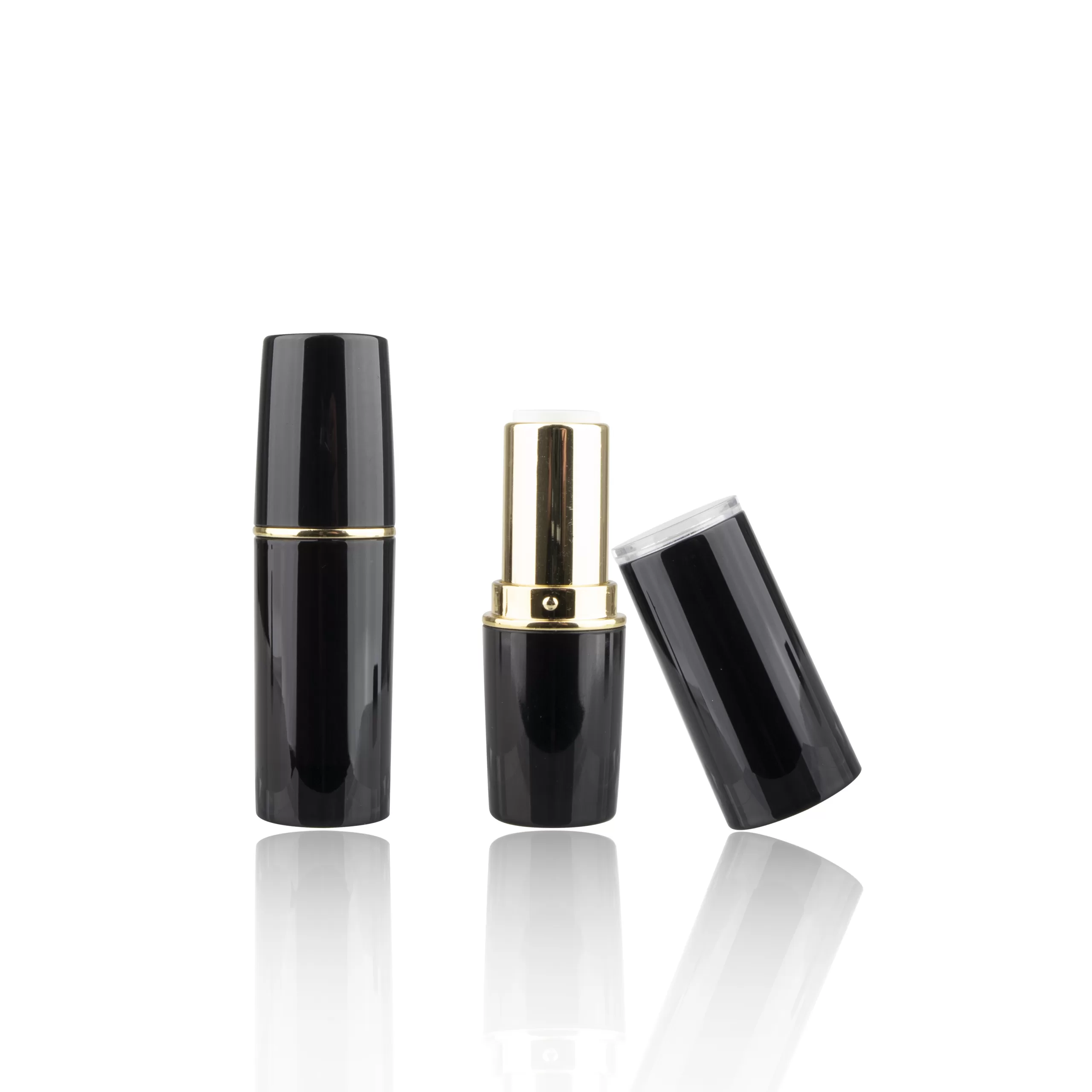 Eco-friendly Black Lip Balm Container High Quality Small Lips Plastic Empty Tube Custom Black Lid Bottom 5g - LS189 - Image 2