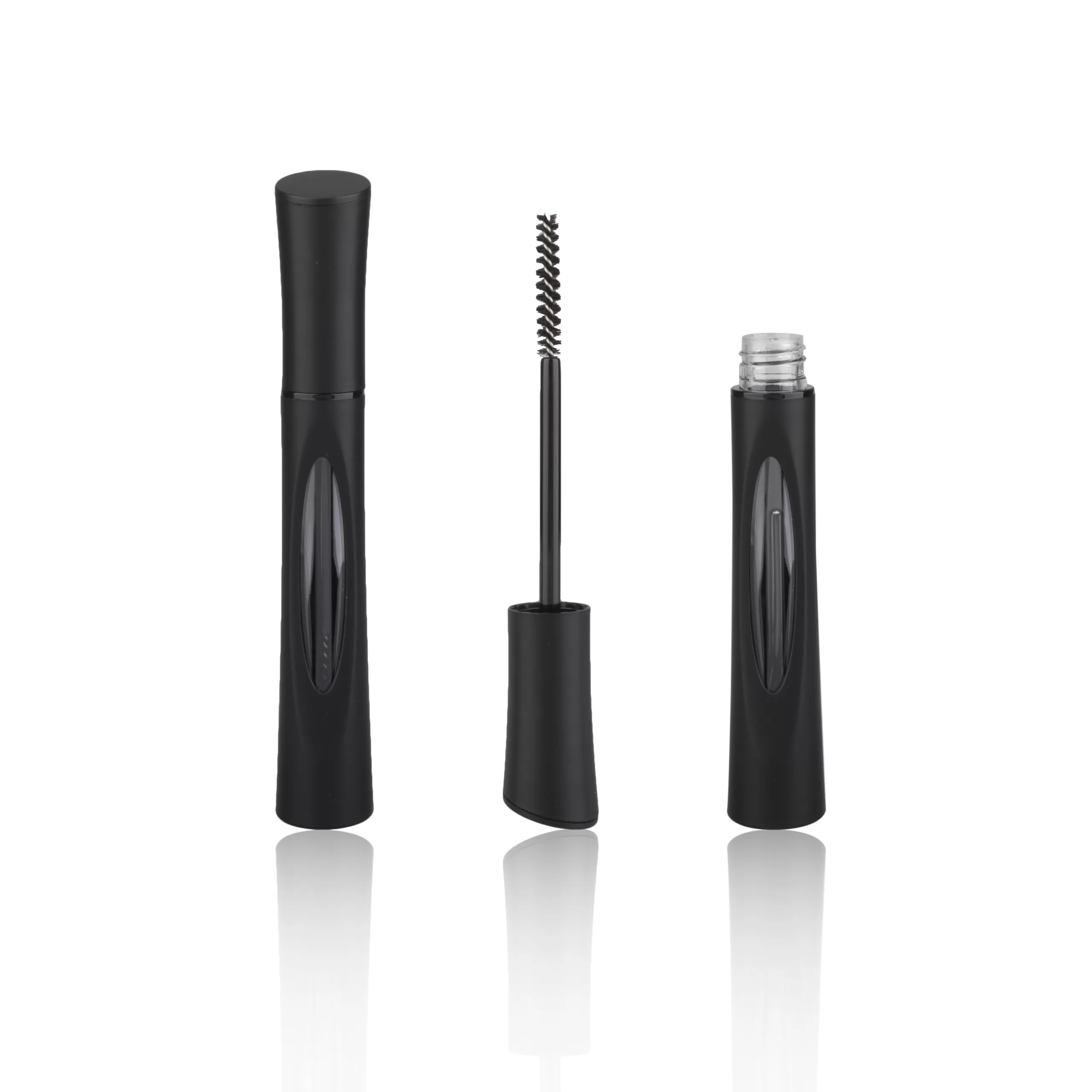 Unique Cylinder Empty Mascara Containers with Wand Brush Bottle Frosted Eyelash Packaging Clear Window - MC045