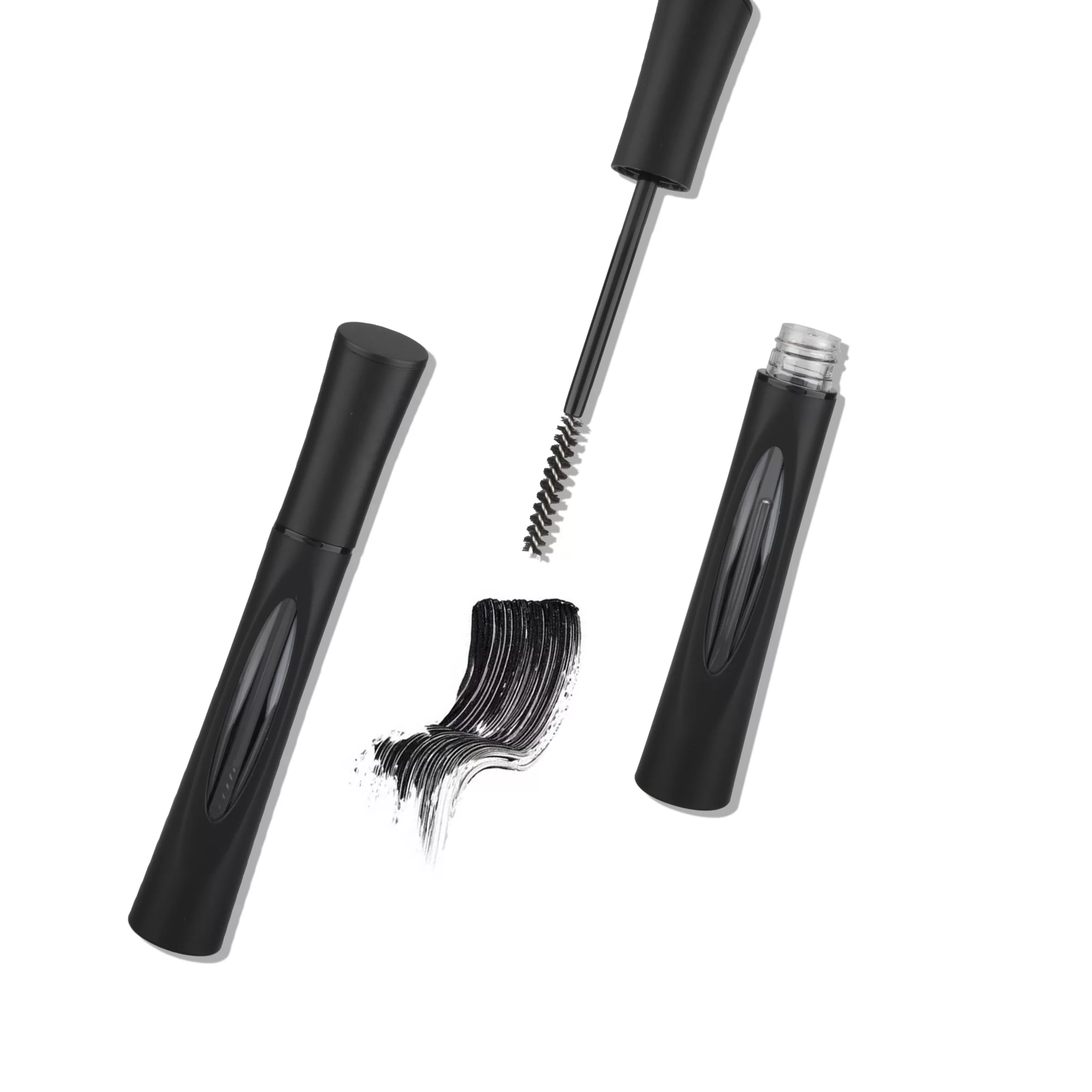 Unique Cylinder Empty Mascara Containers with Wand Brush Bottle Frosted Eyelash Packaging Clear Window - MC045 - Image 2