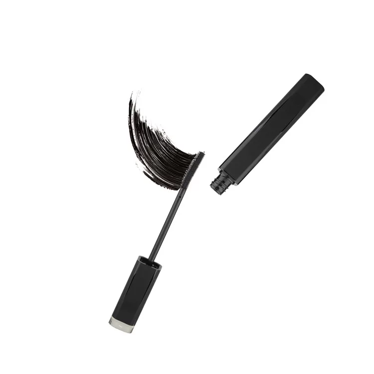 Clear Top Square Glossy Black Mascara Tube Container Well-Sealing Eyelash Serum Bottle Packaging Silicone Brush Wand - MC070 - Image 2