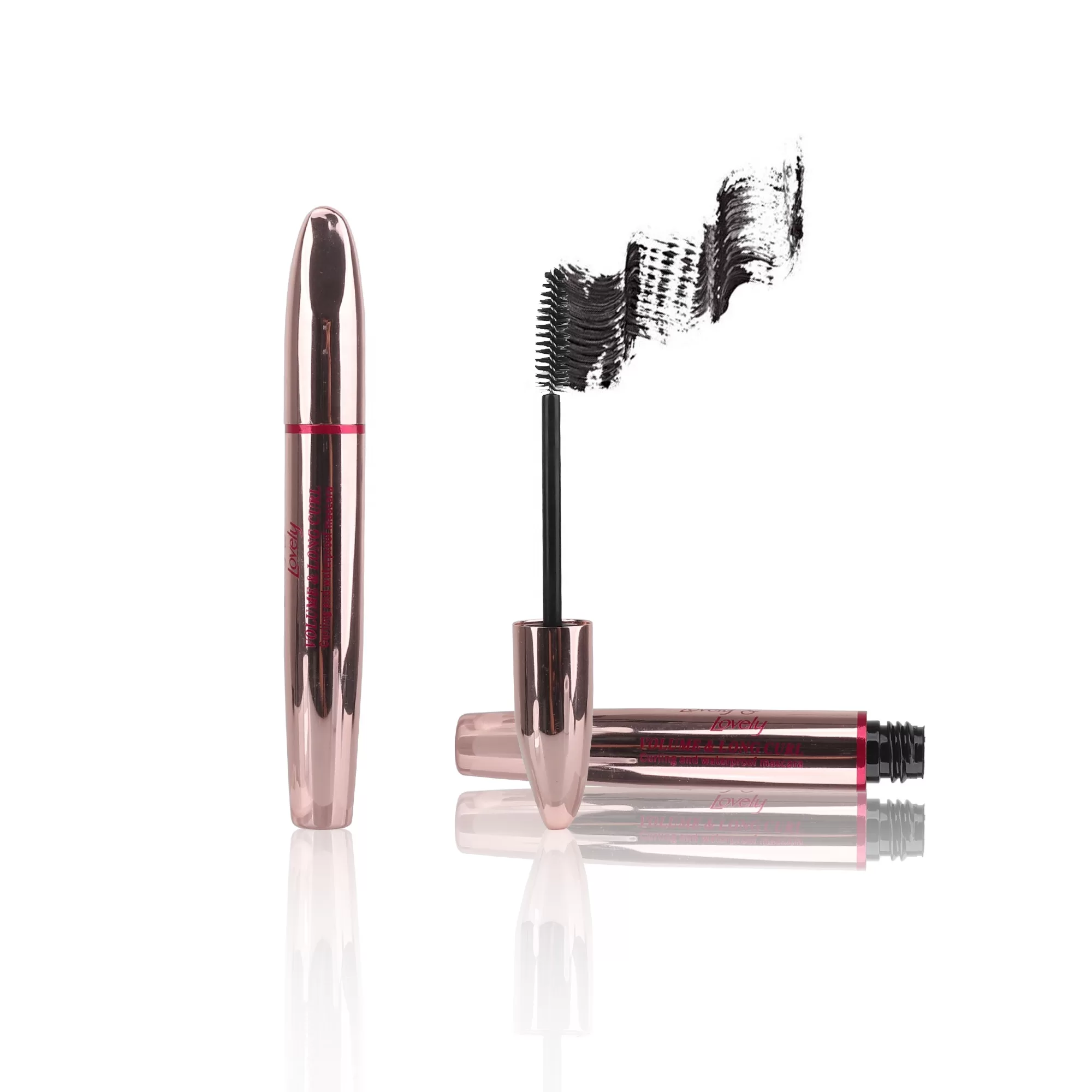 2022 Custom Aluminum Empty Mascara Packaging Rose Gold Eyelash Serum Container Printing Hot Stamping Golden - MC103