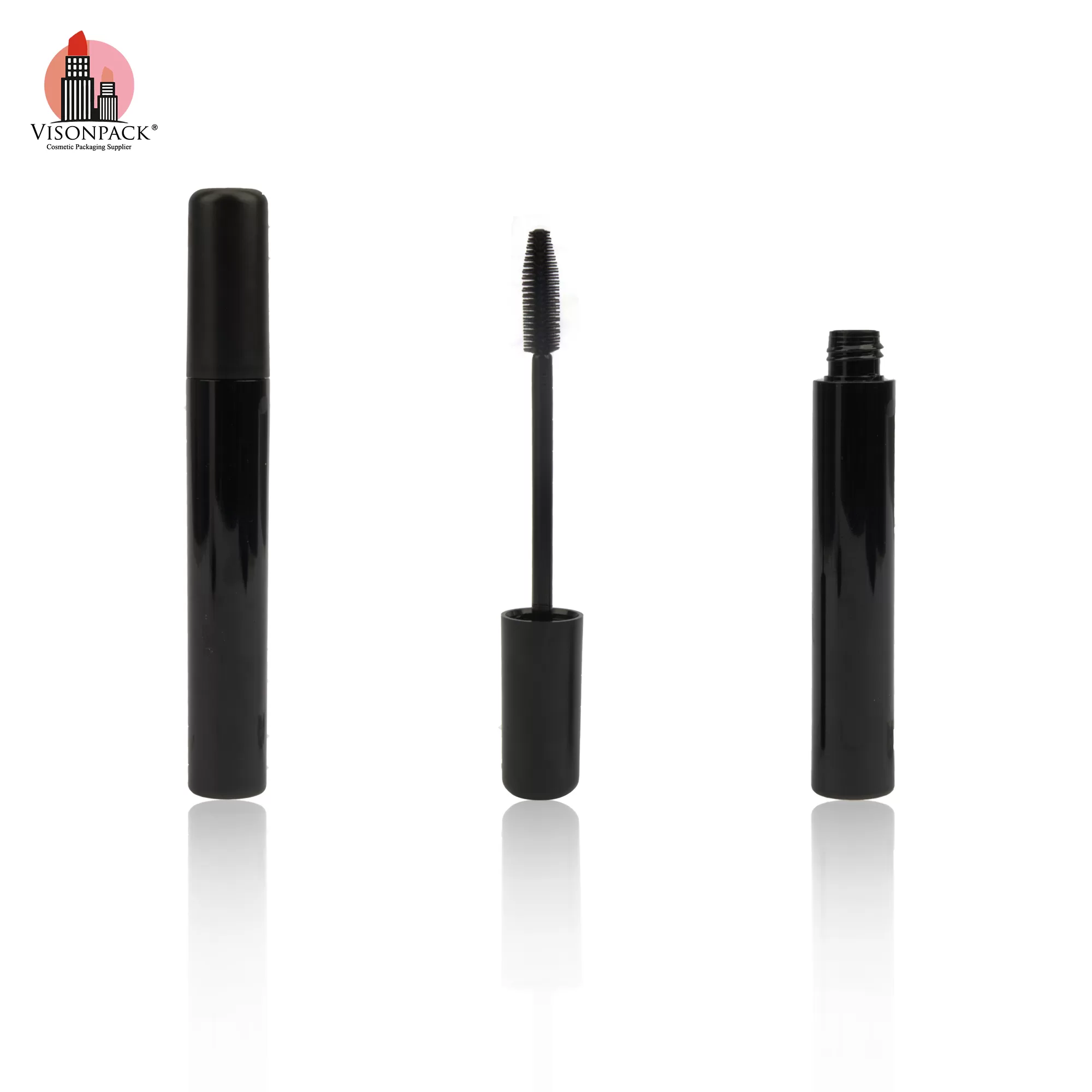 Custom Color Private Label Mascara Bottle Purple 14ml Round Empty Container Tube Brush OEM - MC127 - Image 4