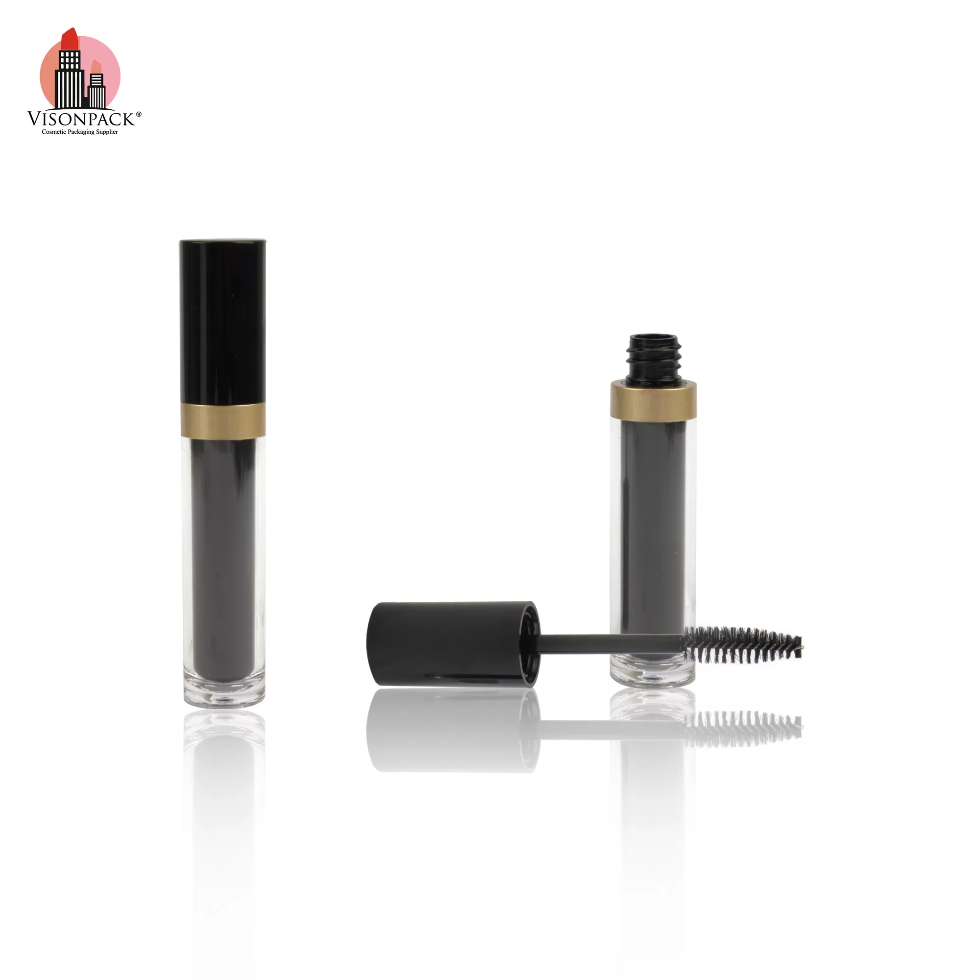 8ml Round Empty Liquid Lipstick Container Lipgloss Tubes Custom Color Mascara Big Brush OEM Printed - MC150 - Image 3