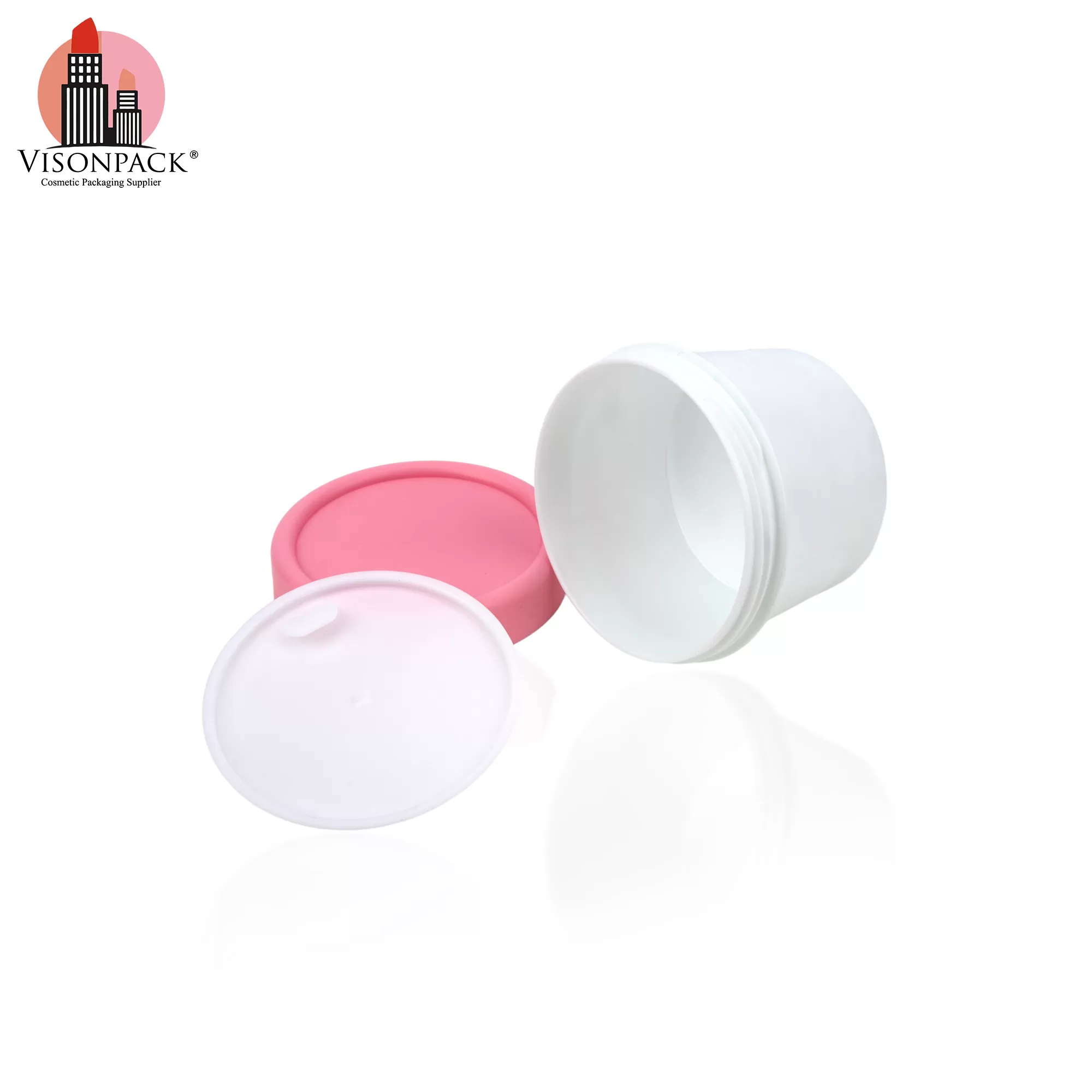 100ml 3.4oz OEM Refillable Plastic Cosmetic Jar with Screw-on Lid for Travel - PJ001 - Image 2