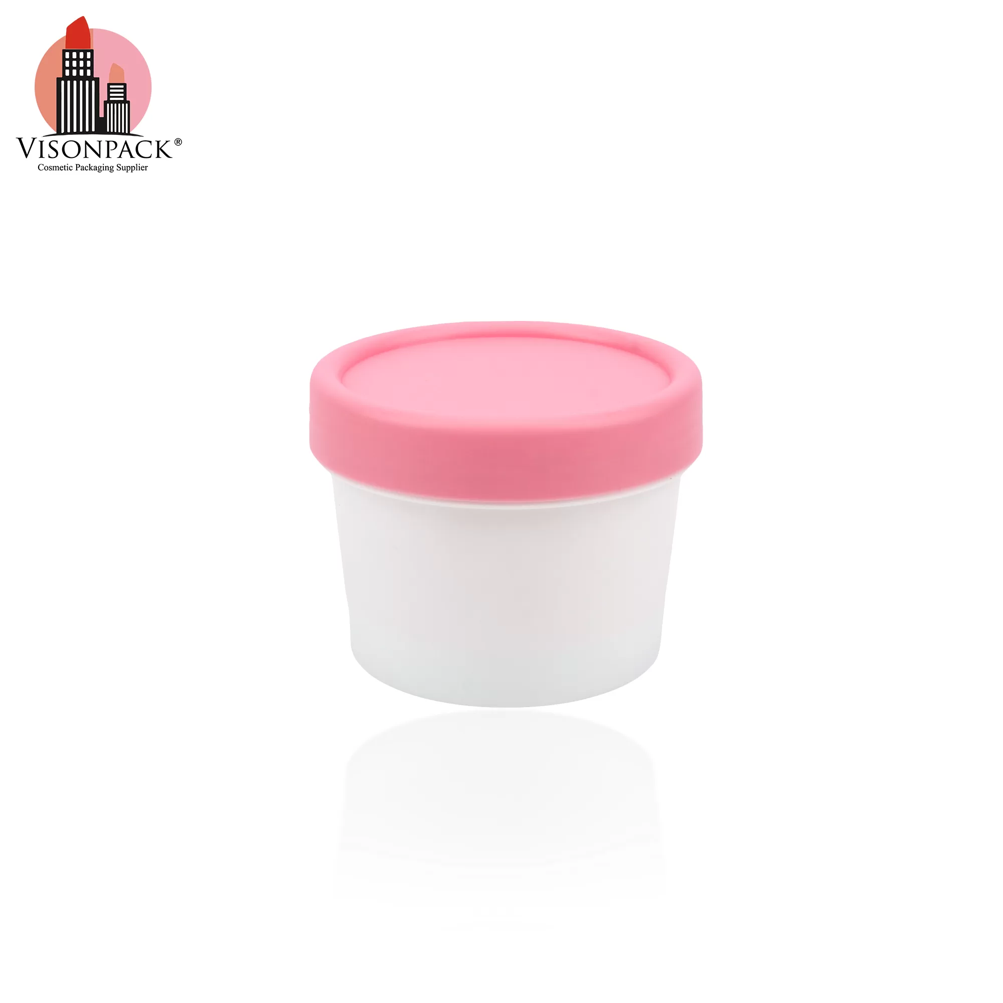 100ml 3.4oz OEM Refillable Plastic Cosmetic Jar with Screw-on Lid for Travel - PJ001 - Image 3