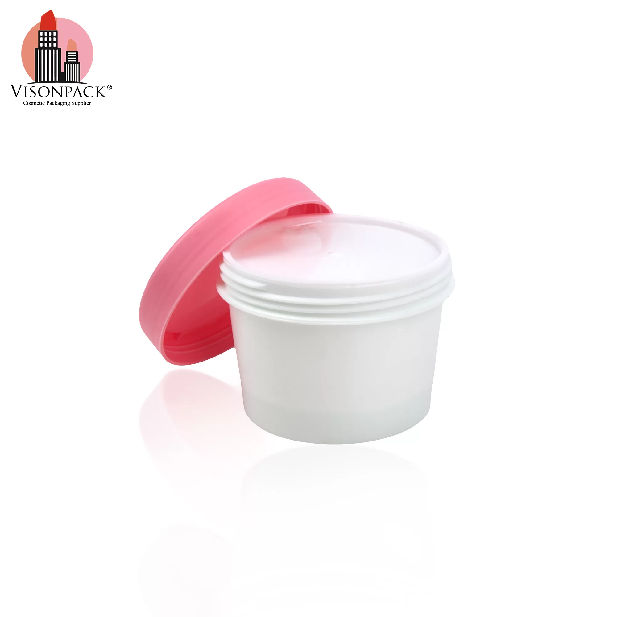 100ml 3.4oz OEM Refillable Plastic Cosmetic Jar with Screw-on Lid for Travel - PJ001 - Image 4