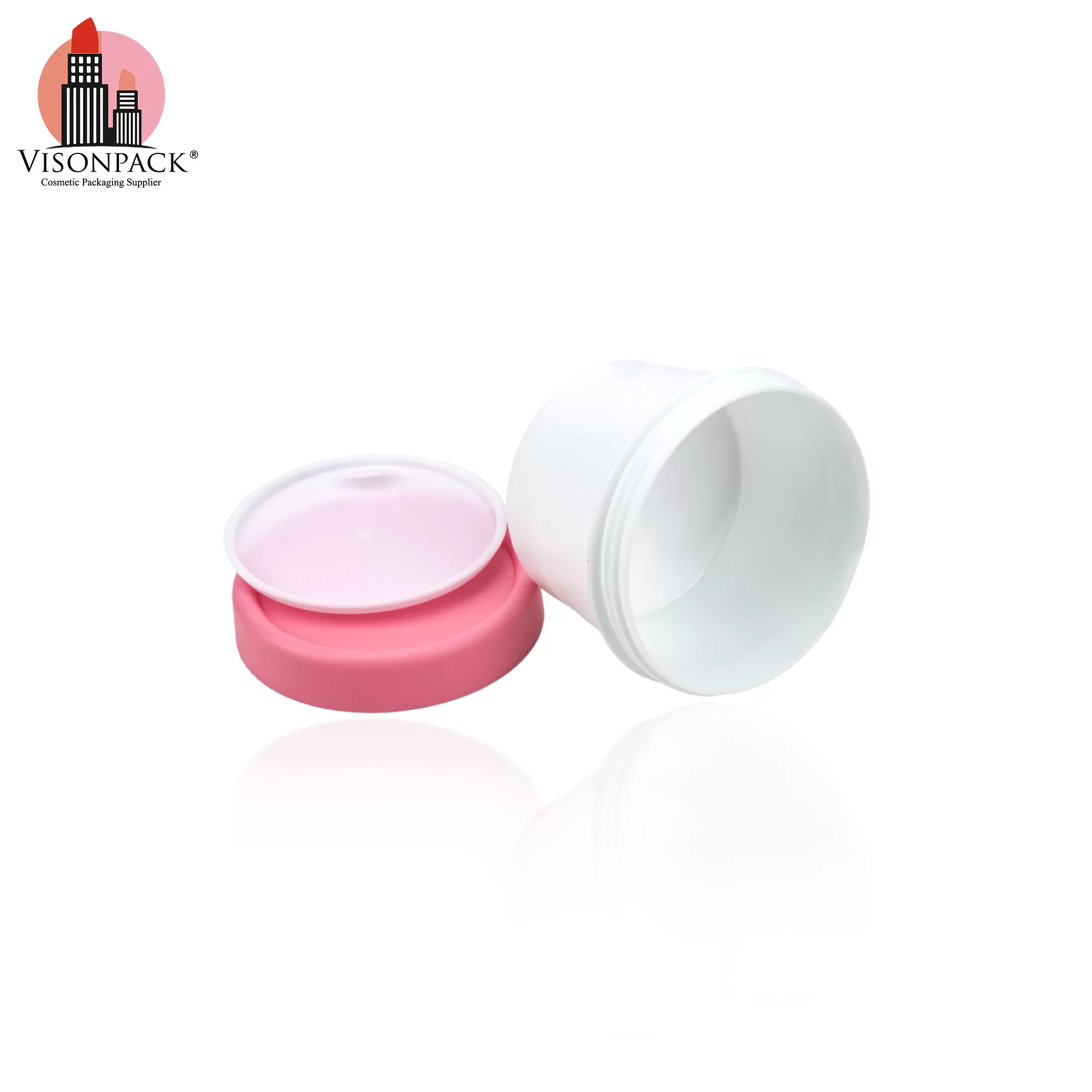 100ml 3.4oz OEM Refillable Plastic Cosmetic Jar with Screw-on Lid for Travel - PJ001 - Image 5