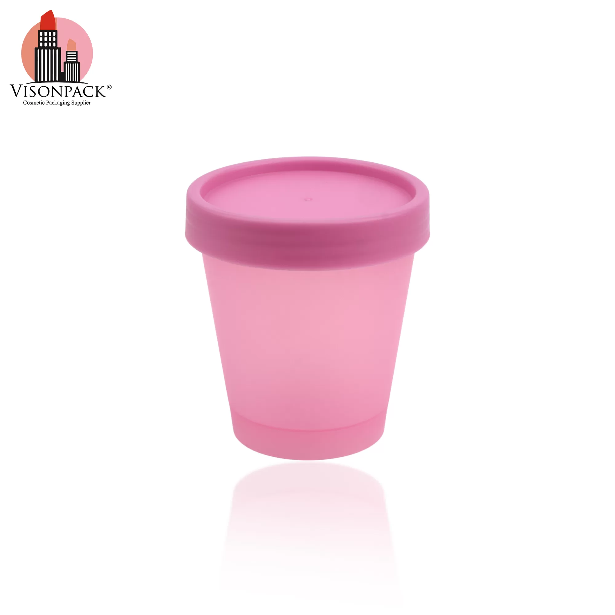 100ml 3.4oz Refillable Plastic Cosmetic Jar with Screw-on Lid for Body Scrub, Masque - PJ011 - Image 3