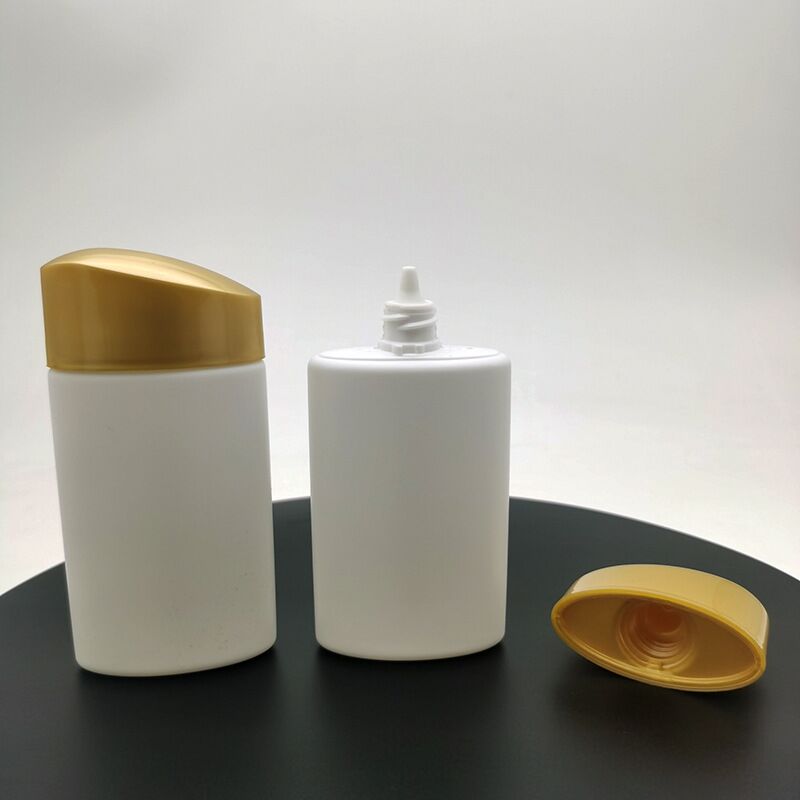 50ml Gold Bottle Sunscreen Lotion Milk Cream Squeeze Tube Empty Plastic Extrusion Bottle Skin Care Daily Facial Cleanser Package - ST1908