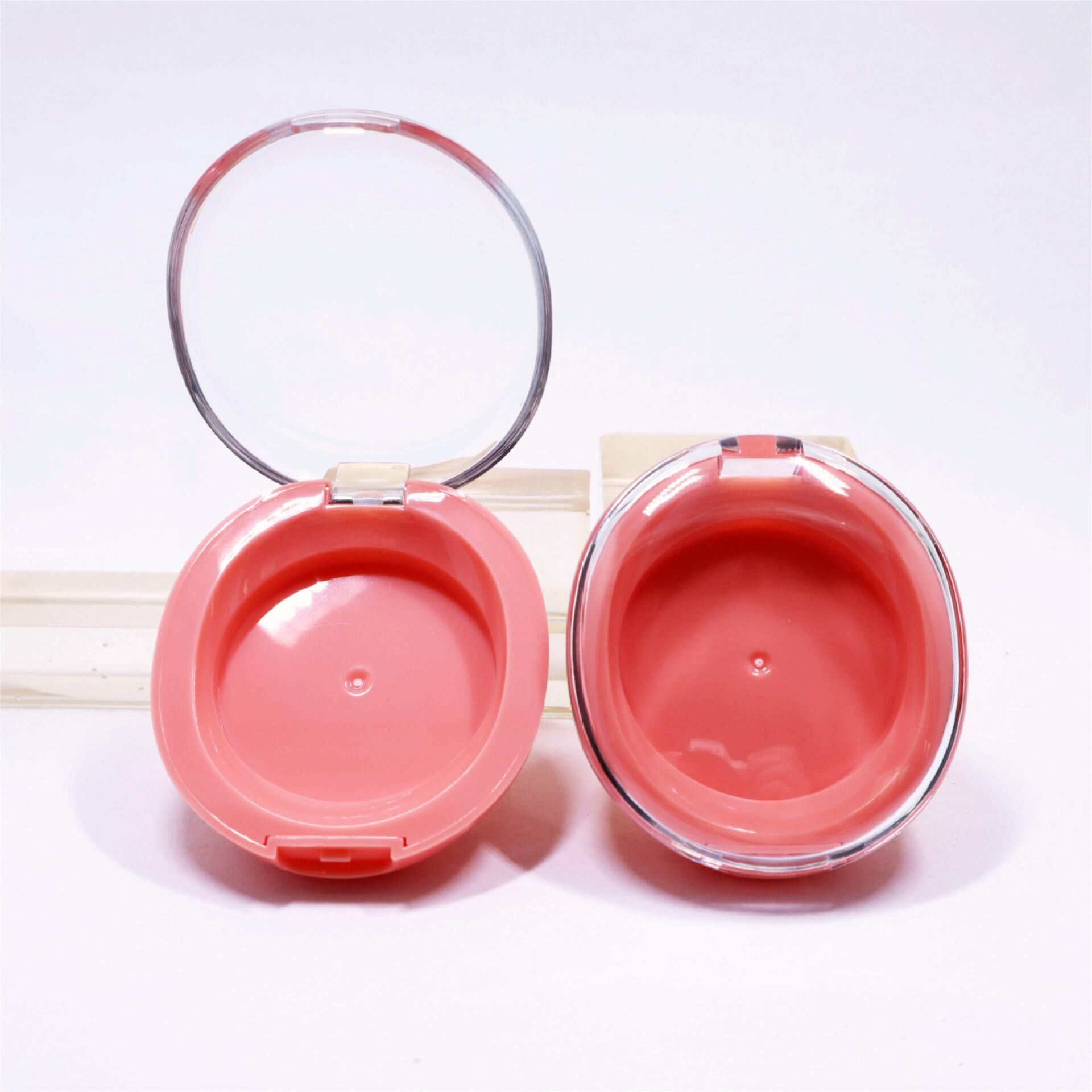 New Arrival Packaging Custom Empty Oval Press Powder Case Cream Blush Case - ES229