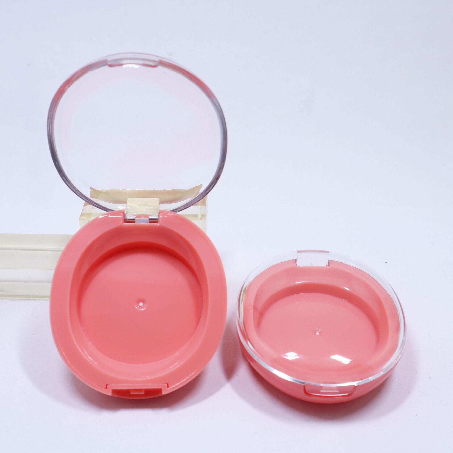 New Arrival Packaging Custom Empty Oval Press Powder Case Cream Blush Case - ES229 - Image 2