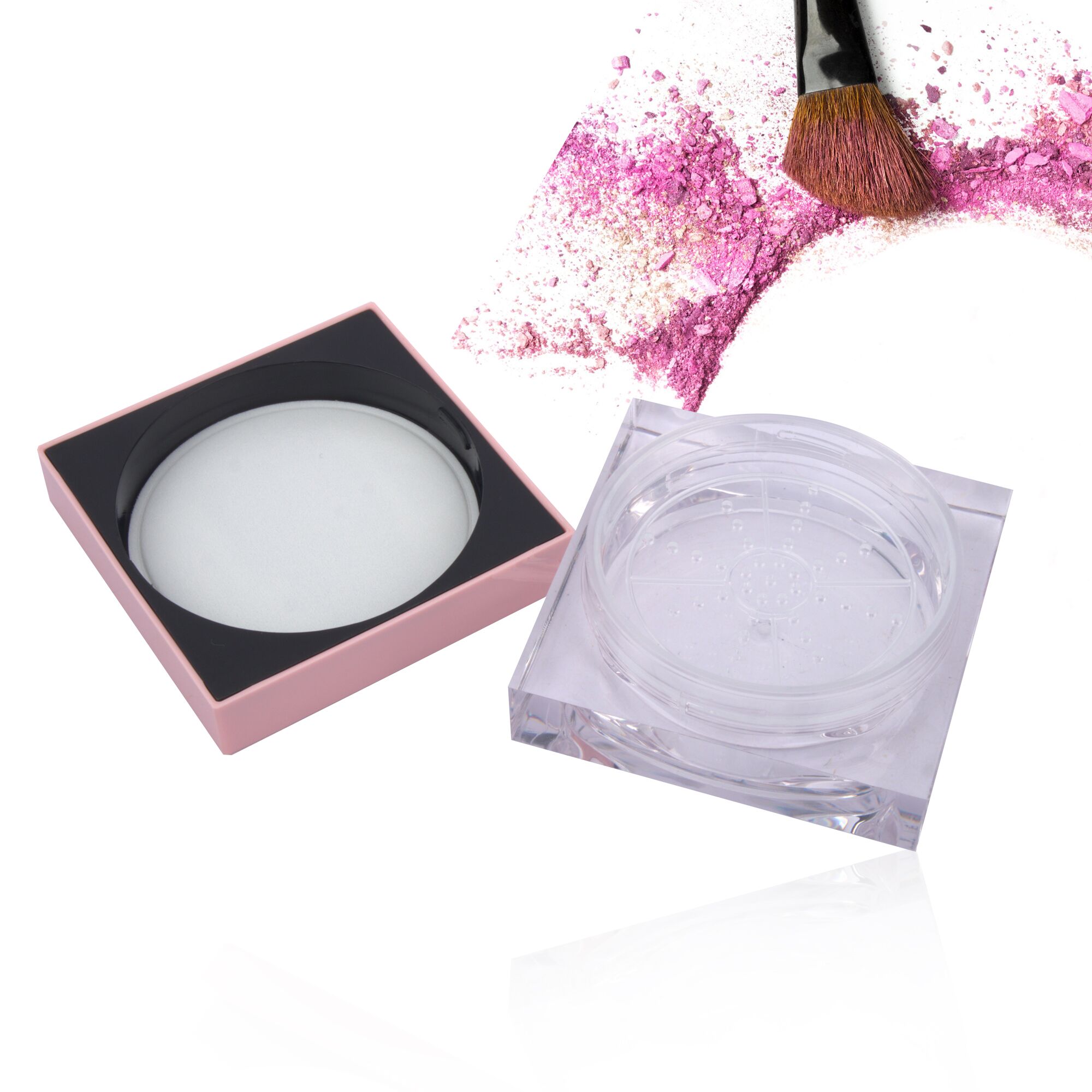 Wholesale Custom Plastic Square Shape Empty Loose Powder Case Powder Jar With Sifter 19g - P058 - Image 5