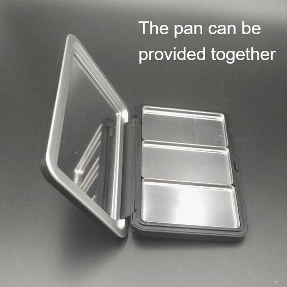 Matte Black Rectangle Refillable Magnetic Blush Highlighter Eye Shadow Compact Pressed Powder Case With Mirror - P470 - Image 6